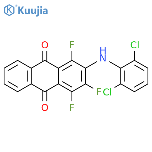 9,10-Anthracenedione, 2-[(2,6-dichlorophenyl)amino]-1,3,4-trifluoro- structure