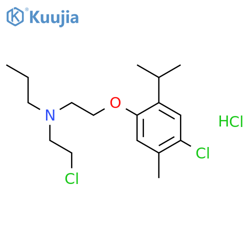 1-Propanamine,N-(2-chloroethyl)-N-[2-[4-chloro-5-methyl-2-(1-methylethyl)phenoxy]ethyl]-,hydrochloride (1:1) structure