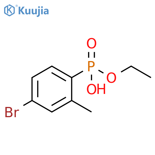 Phosphonic acid, P-(4-bromo-2-methylphenyl)-, monoethyl ester structure