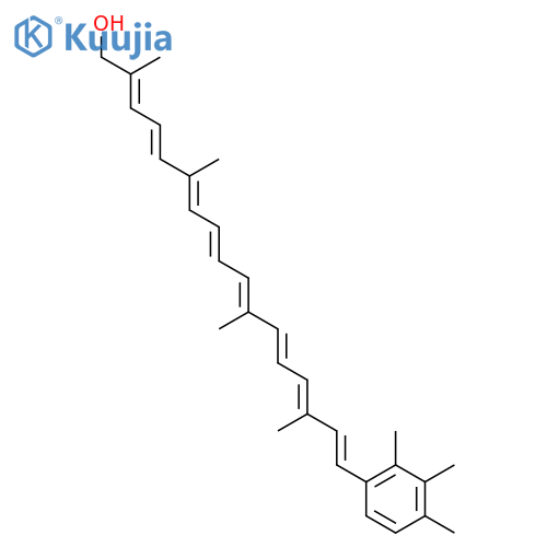 2,4,6,8,10,12,14,16-Heptadecaoctaen-1-ol,2,6,11,15-tetramethyl-17-(2,3,4-trimethylphenyl)-,(2E,4E,6E,8E,10E,12E,14E,16E)- (9CI) structure