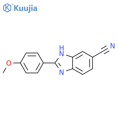 1H-Benzimidazole-5-carbonitrile, 2-(4-methoxyphenyl)- structure