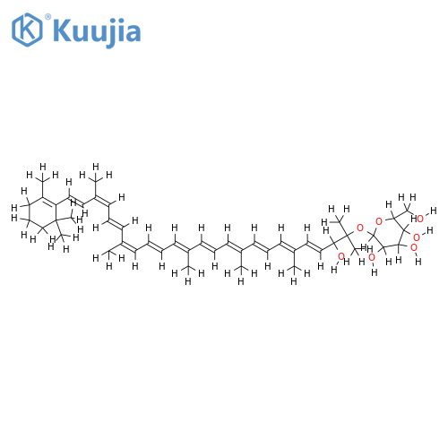 (2'S)-1'-(beta-D-glucopyranosyloxy)-3',4'-didehydro-1',2'-dihydro-beta,psi-caroten-2'-ol structure