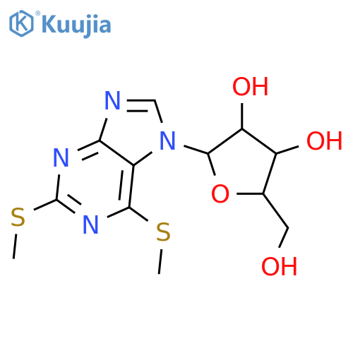 7H-Purine,2,6-bis(methylthio)-7-b-D-ribofuranosyl- structure