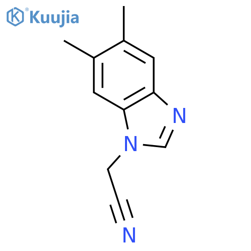 2-(5,6-dimethyl-1H-1,3-benzodiazol-1-yl)acetonitrile structure