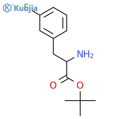 tert-butyl (2S)-2-amino-3-(3-fluorophenyl)propanoate structure