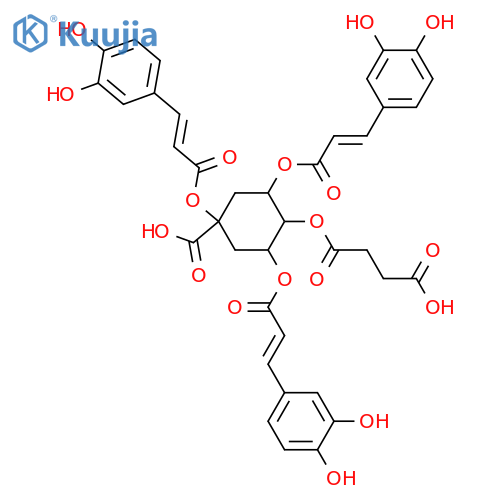 1,3,5-Tri-O-caffeoylquinic acid; 4-O-(3-Carboxypropanoyl) structure