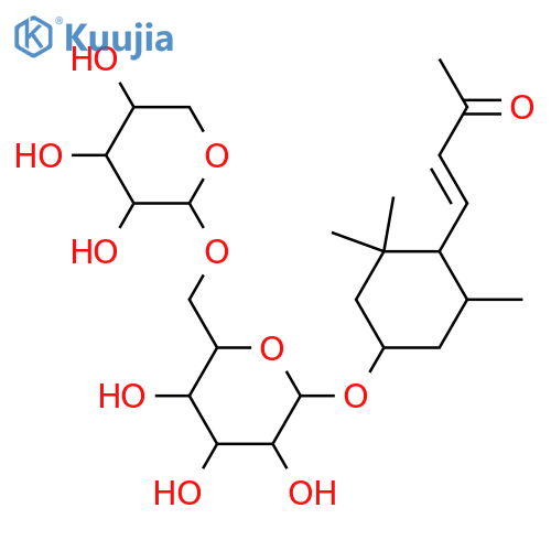 3-Buten-2-one, 4-[(1R,4S,6R)-2,2,6-trimethyl-4-[(6-O-β-D-xylopyranosyl-β-D-glucopyranosyl)oxy]cyclohexyl]-, (3E)- (9CI) structure