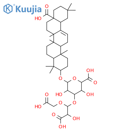b-D-Glucopyranosiduronic acid, (3b)-17-carboxy-28-norolean-12-en-3-yl3-O-[(1S,2R)-2-carboxy-1-(carboxymethoxy)-2-hydroxyethyl]- (9CI) structure