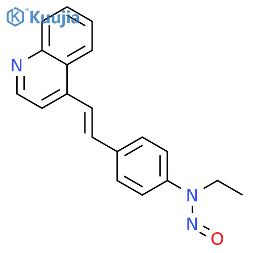 Benzenamine,N-ethyl-N-nitroso-4-[2-(4-quinolinyl)ethenyl]- structure