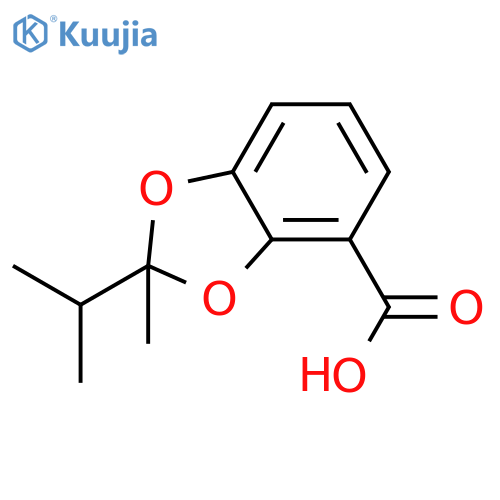 1,3-Benzodioxole-4-carboxylic acid, 2-methyl-2-(1-methylethyl)- structure