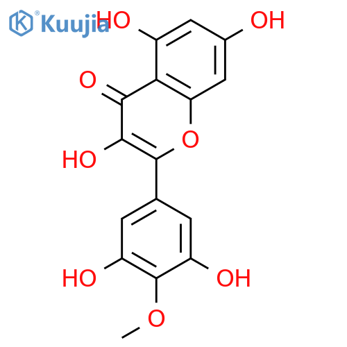4H-1-Benzopyran-4-one,2-(3,5-dihydroxy-4-methoxyphenyl)-3,5,7-trihydroxy- structure