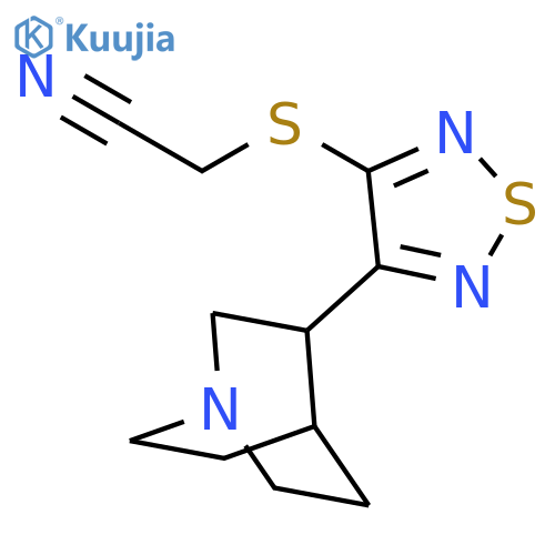 Acetonitrile, [[4-(1-azabicyclo[2.2.2]oct-3-yl)-1,2,5-thiadiazol-3-yl]thio]- structure