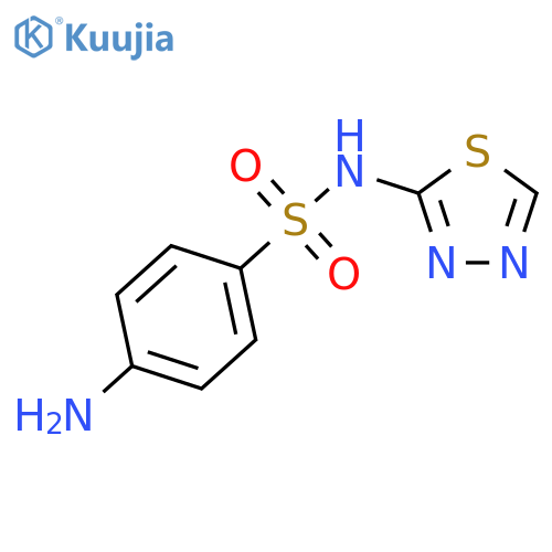 4-Amino-N-(1,3,4-thiadiazol-2-yl)benzene-1-sulfonamide structure