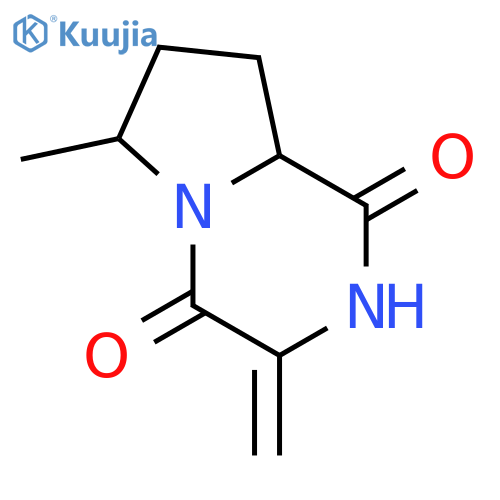 Pyrrolo[1,2-a]pyrazine-1,4-dione,hexahydro-6-methyl-3-methylene- (9CI) structure