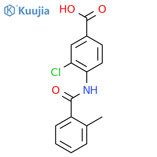 Benzoic acid, 3-chloro-4-[(2-methylbenzoyl)amino]- structure