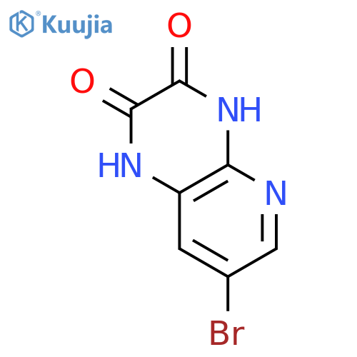 7-bromo-1H,2H,3H,4H-pyrido[2,3-b]pyrazine-2,3-dione structure