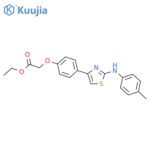 Acetic acid,2-[4-[2-[(4-methylphenyl)amino]-4-thiazolyl]phenoxy]-, ethyl ester structure