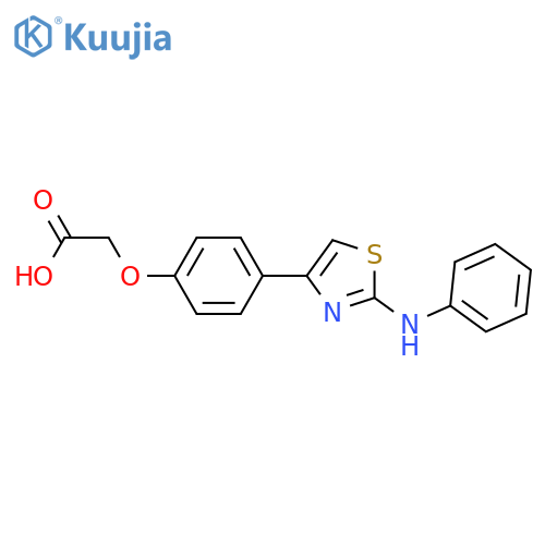 Acetic acid,2-[4-[2-(phenylamino)-4-thiazolyl]phenoxy]- structure