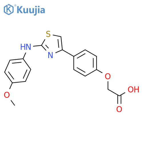 Acetic acid,2-[4-[2-[(4-methoxyphenyl)amino]-4-thiazolyl]phenoxy]- structure