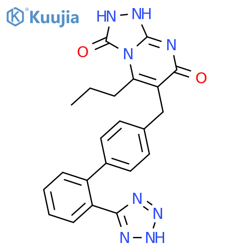 1,2,4-Triazolo[4,3-a]pyrimidine-3,7-dione,1,2-dihydro-5-propyl-6-[[2'-(2H-tetrazol-5-yl)[1,1'-biphenyl]-4-yl]methyl]- structure