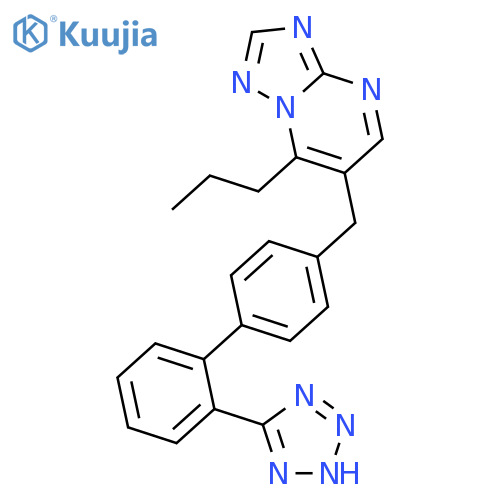 [1,2,4]Triazolo[1,5-a]pyrimidine,7-propyl-6-[[2'-(2H-tetrazol-5-yl)[1,1'-biphenyl]-4-yl]methyl]- structure