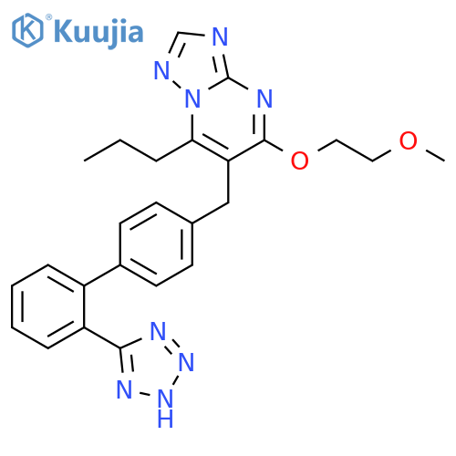 [1,2,4]Triazolo[1,5-a]pyrimidine,5-(2-methoxyethoxy)-7-propyl-6-[[2'-(2H-tetrazol-5-yl)[1,1'-biphenyl]-4-yl]methyl]- structure