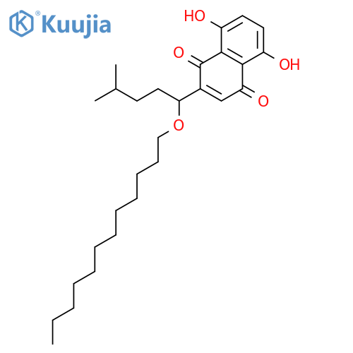 1,4-Naphthalenedione, 2-[1-(dodecyloxy)-4-methylpentyl]-5,8-dihydroxy- structure