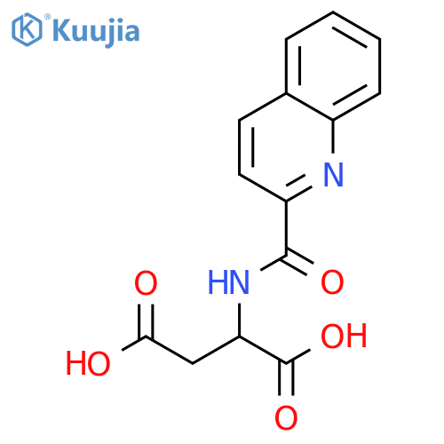 L-Asparticacid, N-(2-quinolinylcarbonyl)- structure