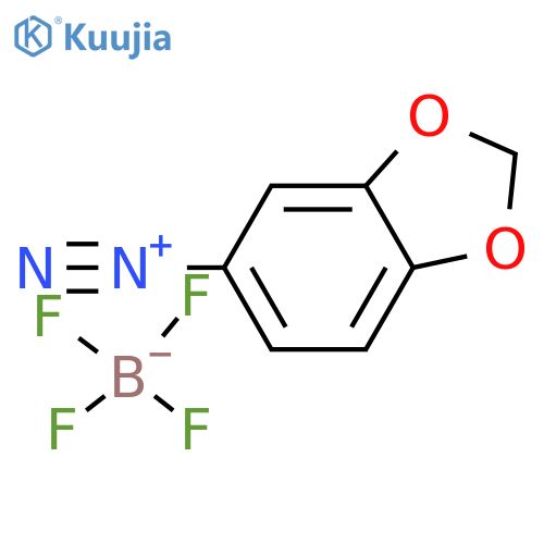 1,3-Benzodioxole-5-diazonium, tetrafluoroborate(1-) structure