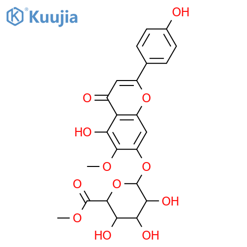 4',5,7-Trihydroxy-6-methoxyflavone; 7-O-[6-O-Methyl-β-D-glucuronopyranoside] structure