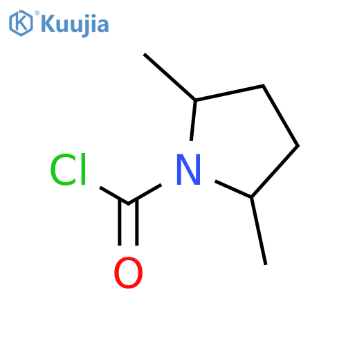 1-Pyrrolidinecarbonylchloride, 2,5-dimethyl-, (2R,5R)- structure