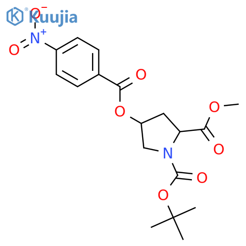(2S,4S)-1-tert-Butyl 2-methyl 4-((4-nitrobenzoyl)oxy)pyrrolidine-1,2-dicarboxylate structure