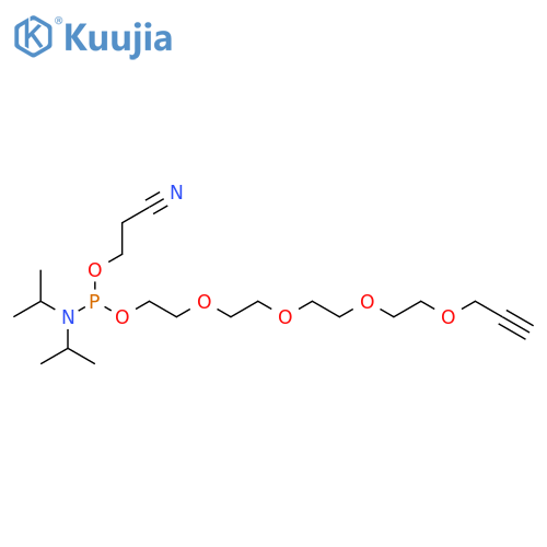 Propargyl-PEG5-1-O-(b-cyanoethyl-N,N-diisopropyl)phosphoramidite structure