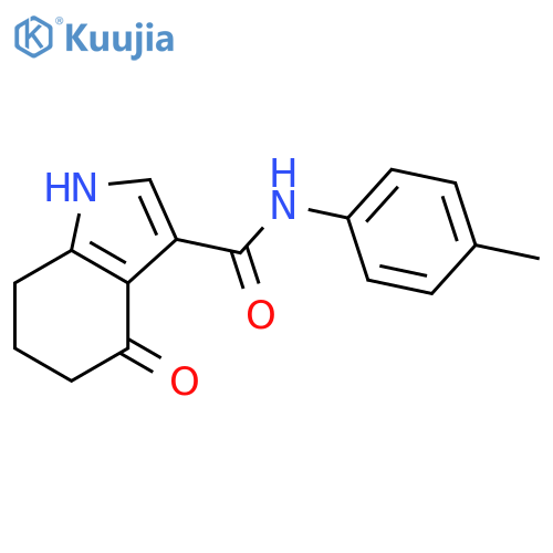 1H-Indole-3-carboxamide, 4,5,6,7-tetrahydro-N-(4-methylphenyl)-4-oxo- structure