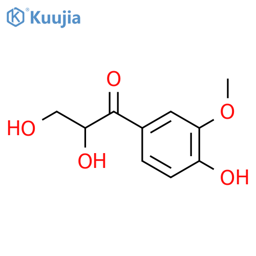 1-Propanone, 2,3-dihydroxy-1-(4-hydroxy-3-methoxyphenyl)- structure