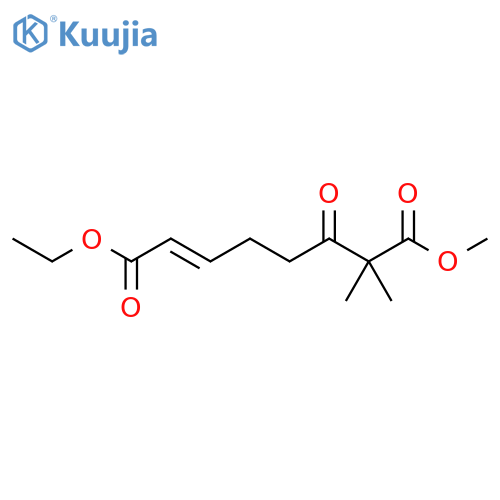 2-Octenedioic acid, 7,7-dimethyl-6-oxo-, 1-ethyl 8-methyl ester, (E)- structure