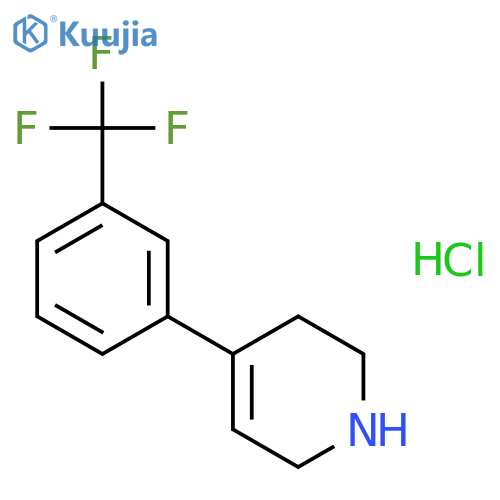 4-[3-(trifluoromethyl)phenyl]-1,2,3,6-tetrahydropyridine;hydrochloride structure