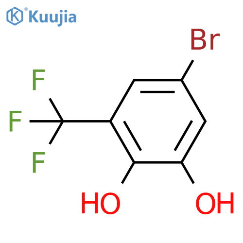 5-Bromo-3-(trifluoromethyl)benzene-1,2-diol structure