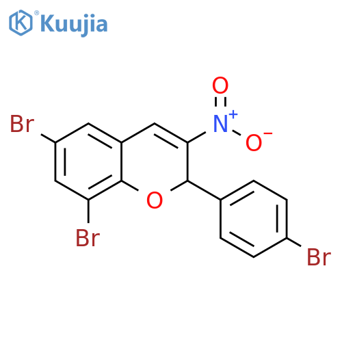 6,8-dibromo-2-(4-bromophenyl)-3-nitro-2H-chromene structure