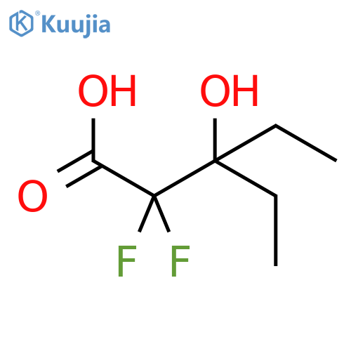 3-ethyl-2,2-difluoro-3-hydroxypentanoic acid structure