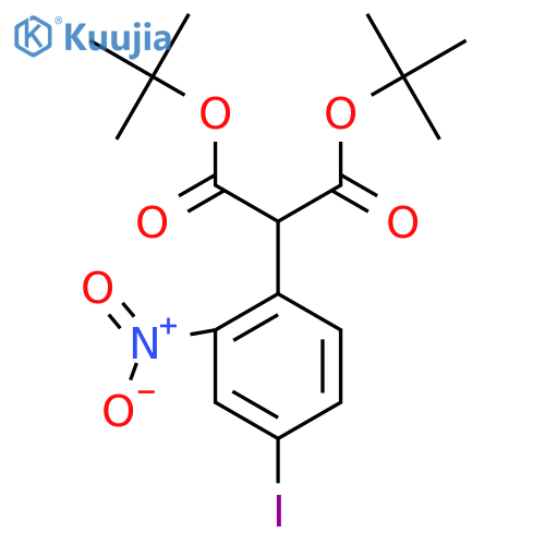 Ditert-butyl 2-(4-iodo-2-nitrophenyl)propanedioate structure