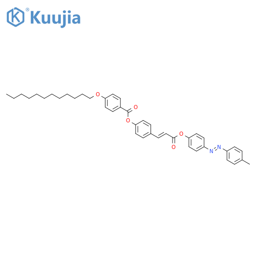 Benzoic acid, 4-(dodecyloxy)-, 4-[(1E)-3-[4-[(1E)-2-(4-methylphenyl)diazenyl]phenoxy]-3-oxo-1-propen-1-yl]phenyl ester structure