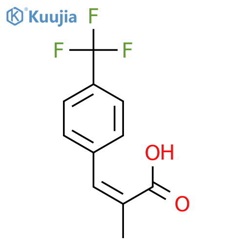 2-Propenoic acid, 2-methyl-3-[4-(trifluoromethyl)phenyl]-, (2E)- structure
