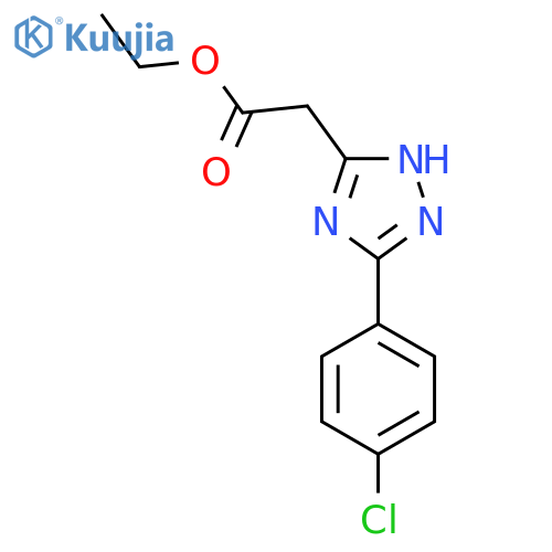 Ethyl 2-[5-(4-chlorophenyl)-4H-1,2,4-triazol-3-yl]acetate structure