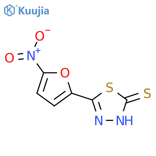 1,3,4-Thiadiazole-2(3H)-thione,5-(5-nitro-2-furanyl)- structure