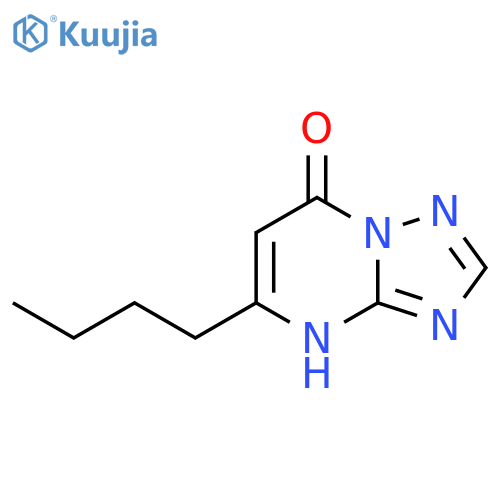 5-butyl-4H,7H-1,2,4triazolo1,5-apyrimidin-7-one structure