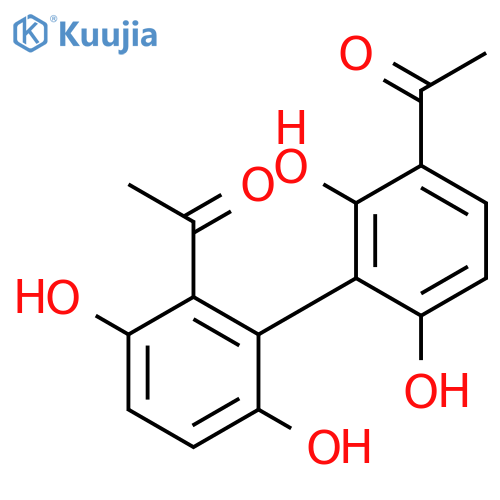 2,3'-diacetyl-3,6,2',6'-tetrahydroxybiphenyl structure