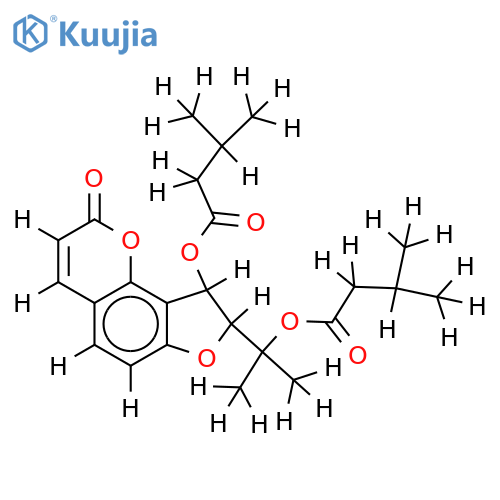 (8S)-9c-Isovaleryloxy-8r-(alpha-isovaleryloxy-isopropyl)-8,9-dihydro-furo[2,3-h]chromen-2-on structure
