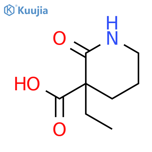 3-ethyl-2-oxo-3-Piperidinecarboxylic acid structure