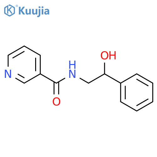 3-Pyridinecarboxamide, N-(2-hydroxy-2-phenylethyl)-, (-)- structure